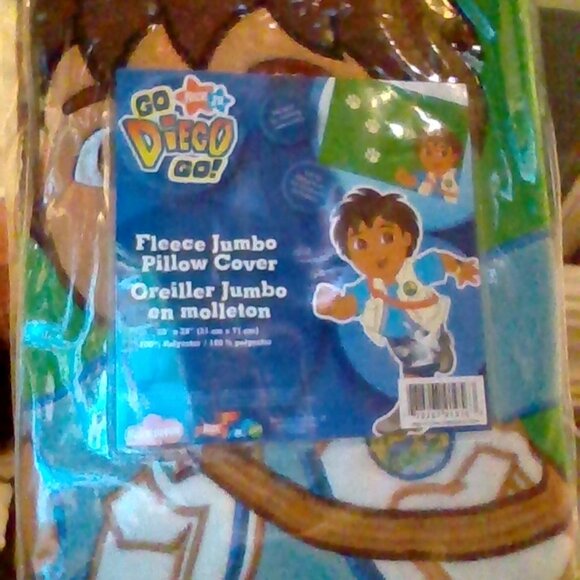 Brand New Nick Jr. Go Diego Go! 2-Piece Jumbo Pillow Cover and Blanket Set - Picture 3 of 5